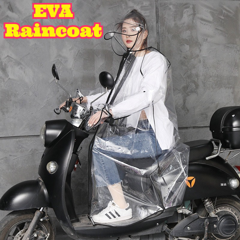 Cycling Commute Rain - Poncho Impermeabile Trasparente in EVA con
