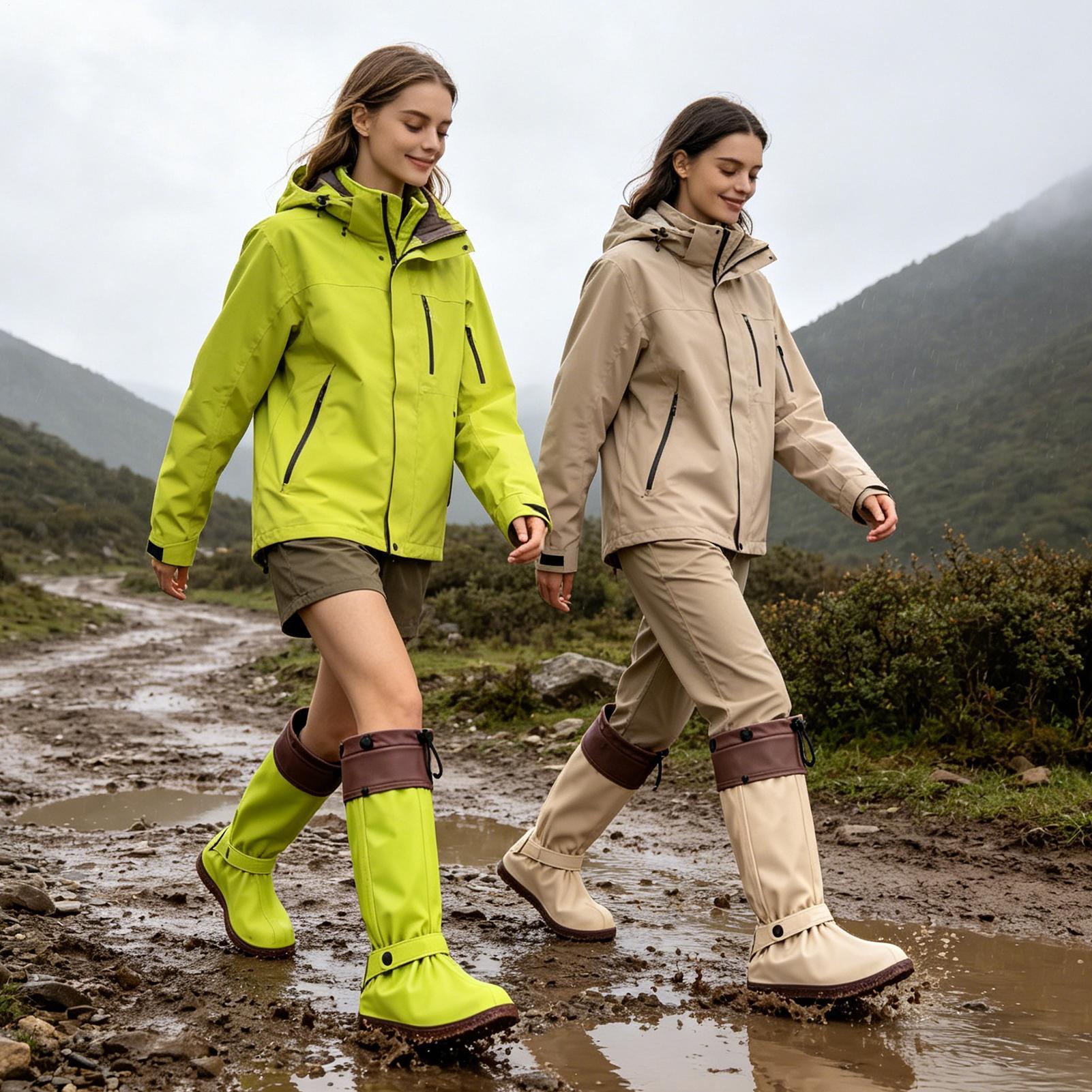 Cycling Commute Rain - Copriscarpe antipioggia con cerniera, riutilizzabili, antiscivolo,