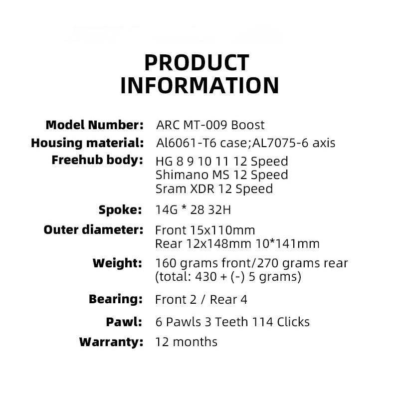 ARC MT009 BOOST mozzo anterior - Dynamo Hub Front recensione e prezzo